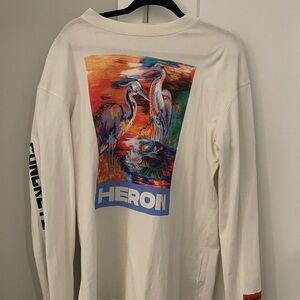 Heron Preston Heron Graphic Cream Long Sleeve